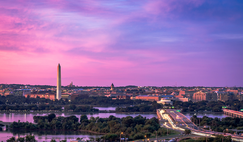 Sunset Over Washington DC